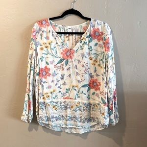 Floral Quarter-Sleeve Shirt